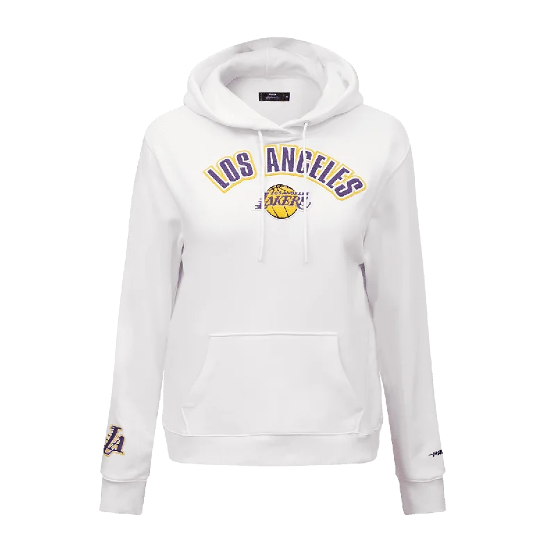 NBA LOS ANGELES LAKERS CLASSIC WOMEN'S PO HOODIE (WHITE)