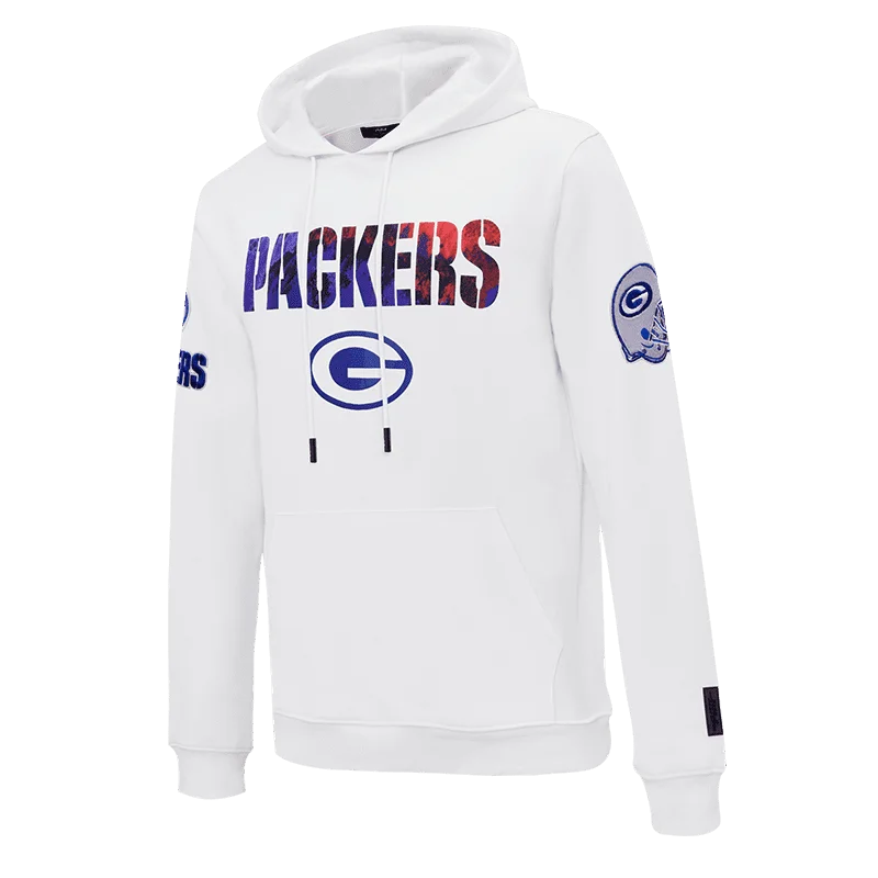 NFL GREEN BAY PACKERS DIP DYE LOGO HOODIE (WHITE)