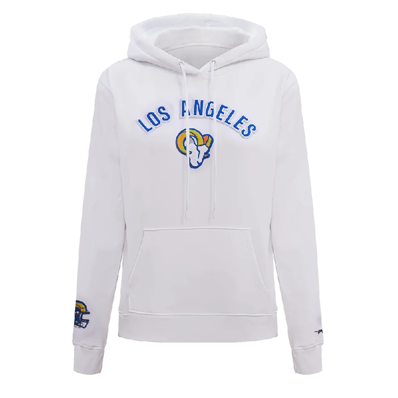 NFL LOS ANGELES RAMS CLASSIC WOMEN'S PO HOODIE (WHITE)