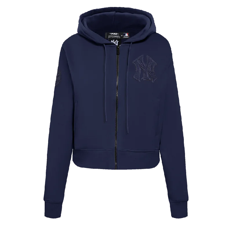 MLB NEW YORK YANKEES TRIPLE TONAL WOMEN'S DK FZ HOODIE (MIDNIGHT NAVY)