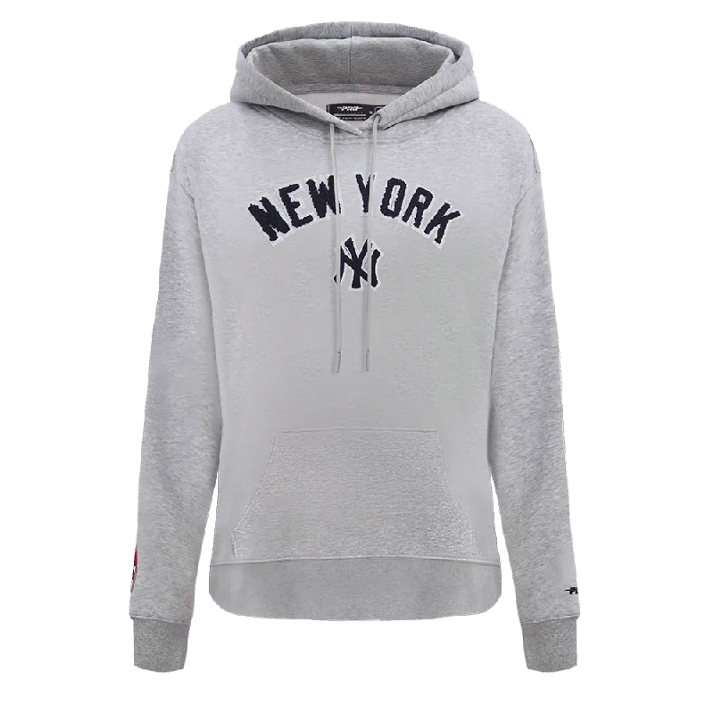 MLB NEW YORK YANKEES CLASSIC WOMEN'S PO HOODIE (HEATHER GREY)