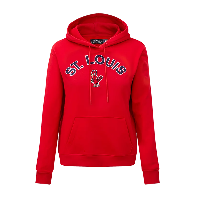 MLB ST. LOUIS CARDINALS CLASSIC WOMEN'S PO HOODIE (RED)