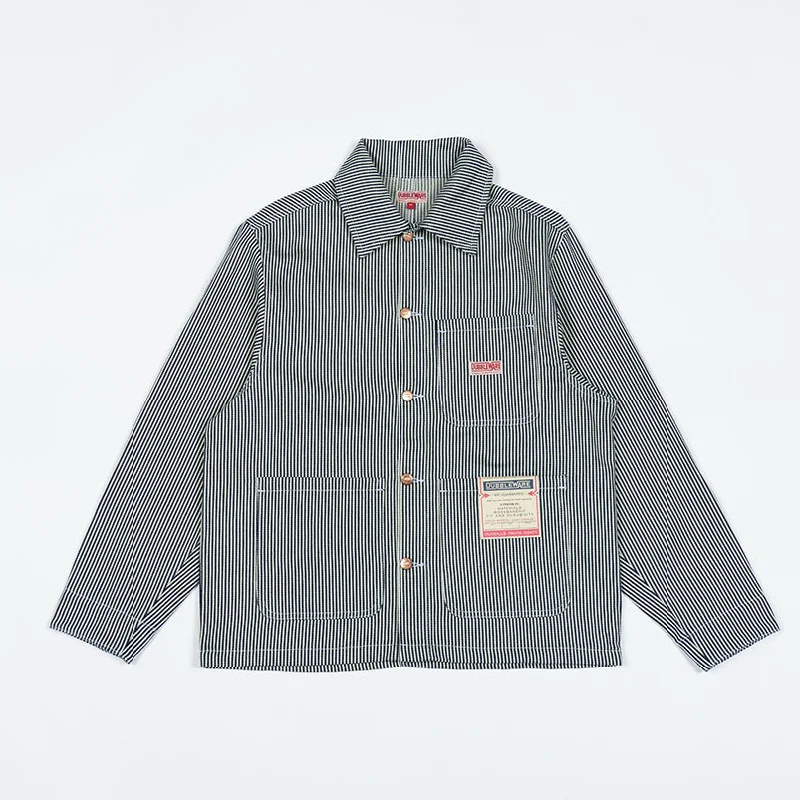 AMHERST CHORE JACKET - HICKORY | WHITE/INDIGO