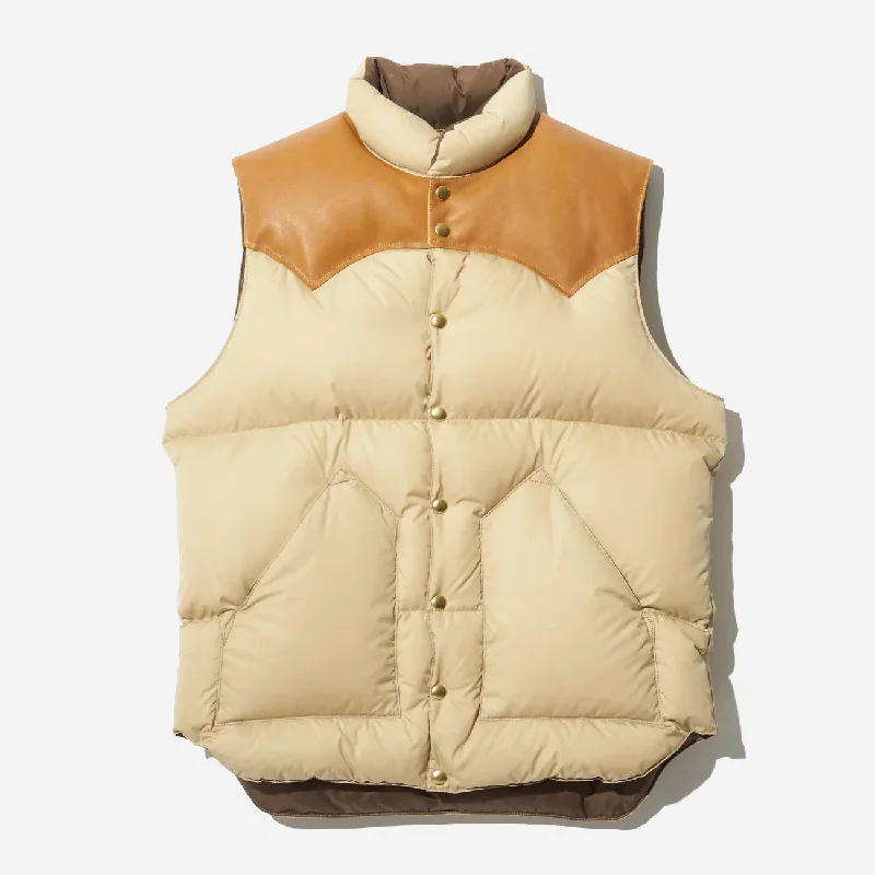 DOWN VEST - TAN