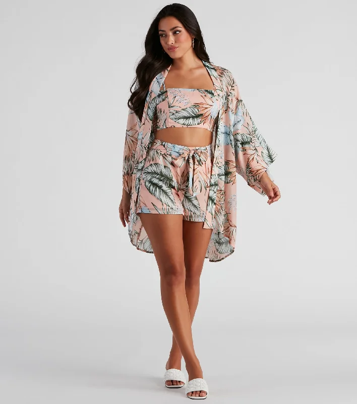 Dreamy Island Vibes Chiffon Kimono