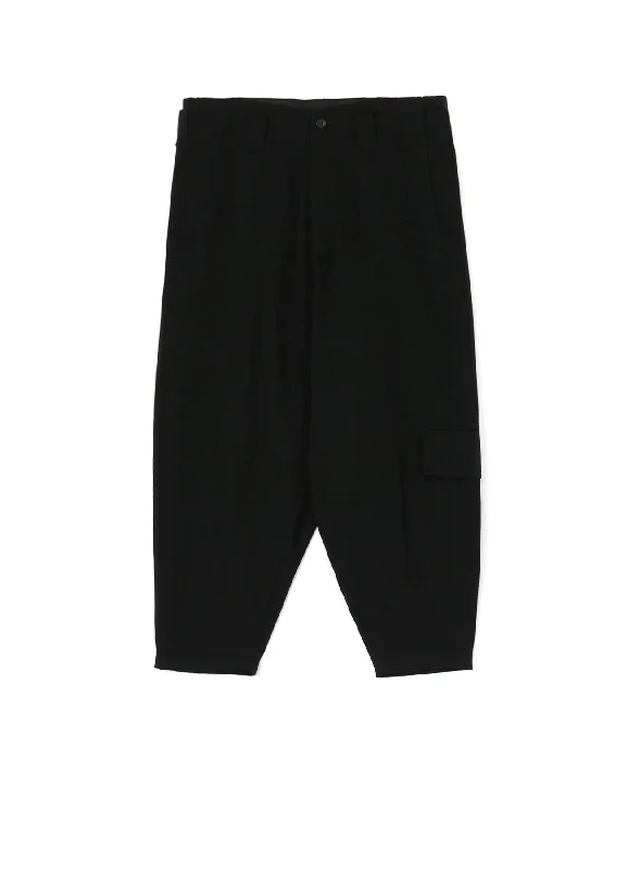 WOOL TUXEDO SIDE FLAP POCKET PANTS