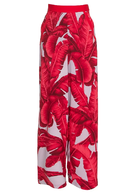 Jungle - Red / Grey Palm Pants (Red)