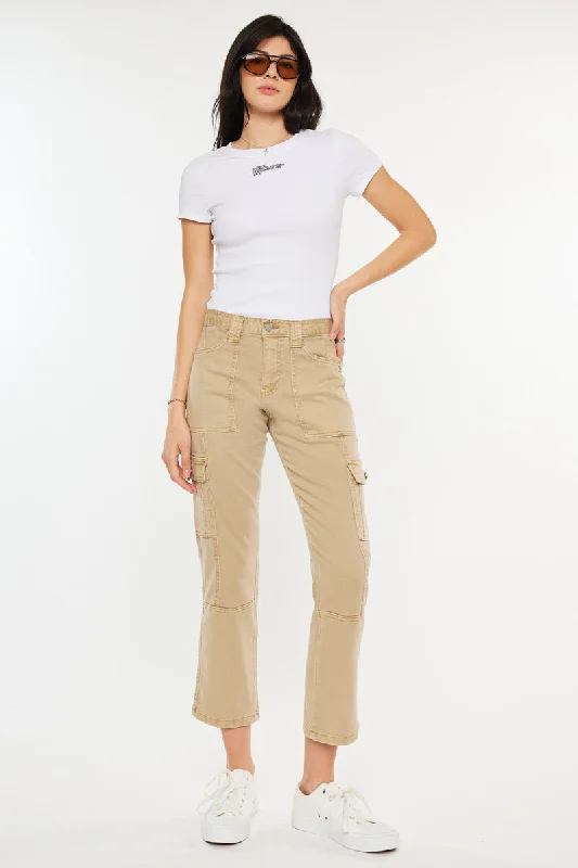 Lavinia High Rise Slim Straight Leg Cargo Pants