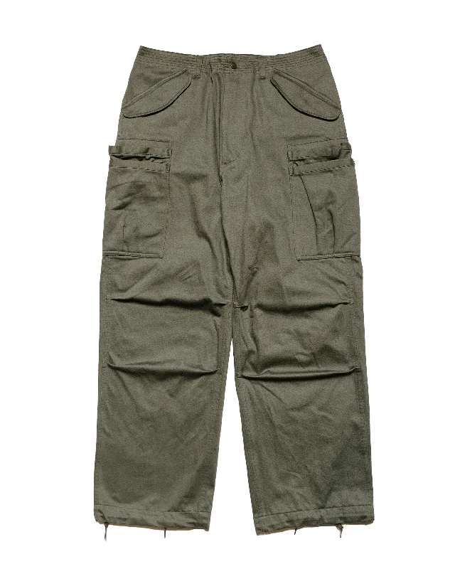 Sassafras Overgrown Pants Military Satin Olive