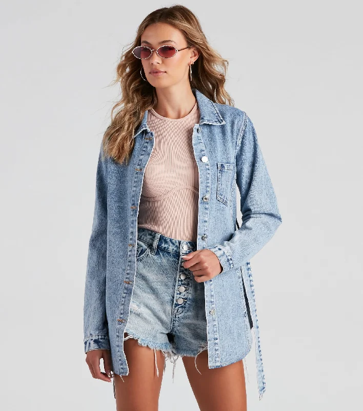 The Classic Acid Wash Denim Shacket