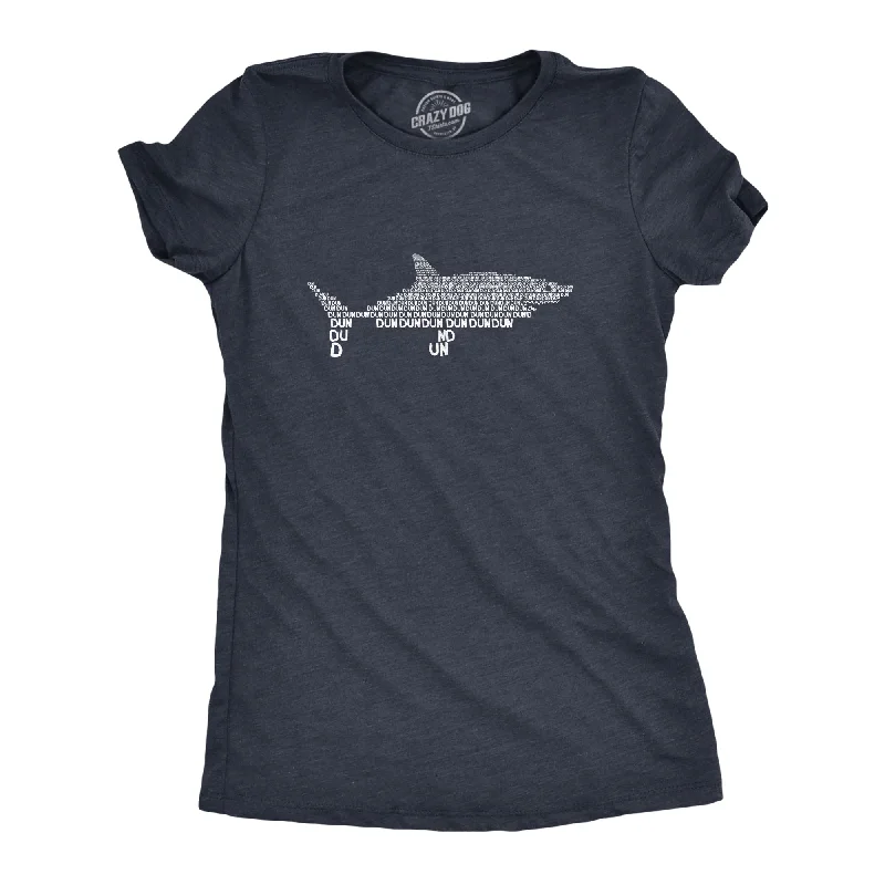 Dun Dun Dun Graphic Shark Text Women's T Shirt