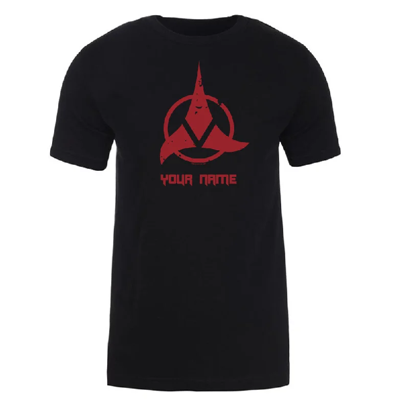 Star Trek Klingon Red Logo Personalized Adult Short Sleeve T-Shirt