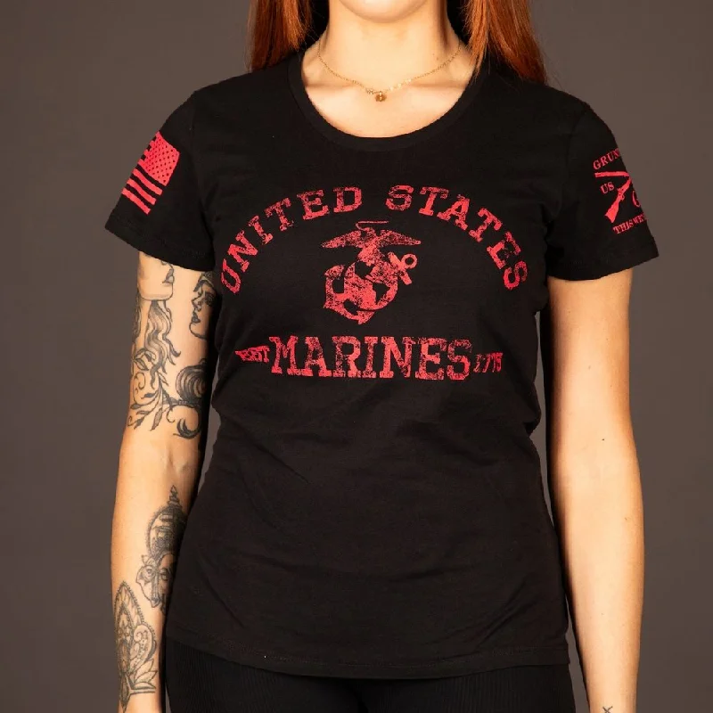 USMC - Women's Est. 1775 T-Shirt - Black