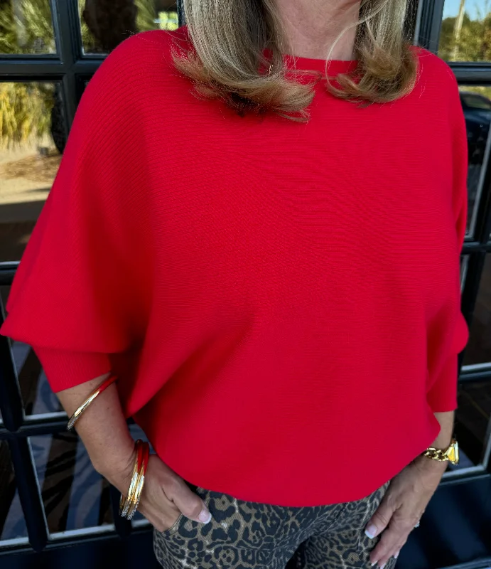 Val Dolman Sweater | Red