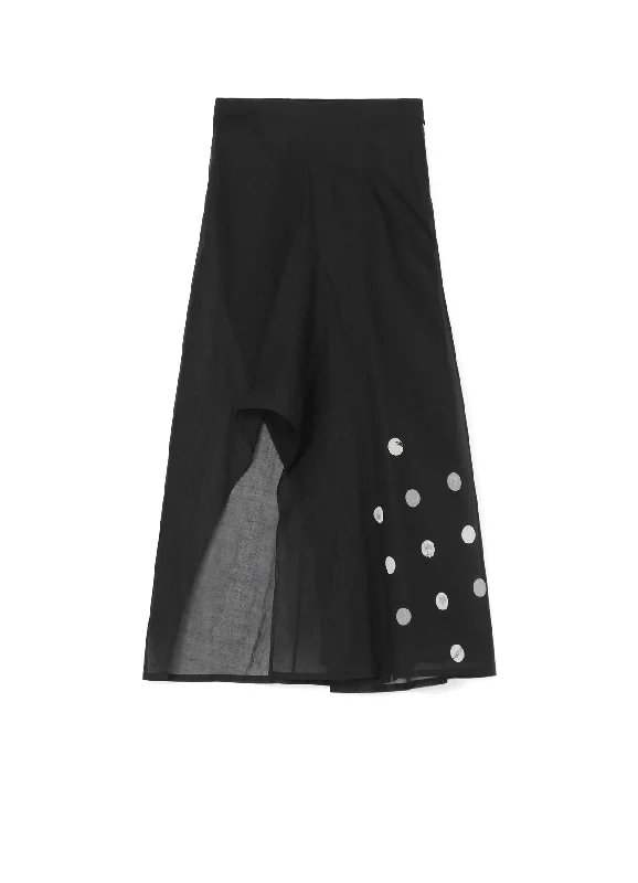 DOT GREY DISCHARGE PRINT R ROUND HEM SKIRT