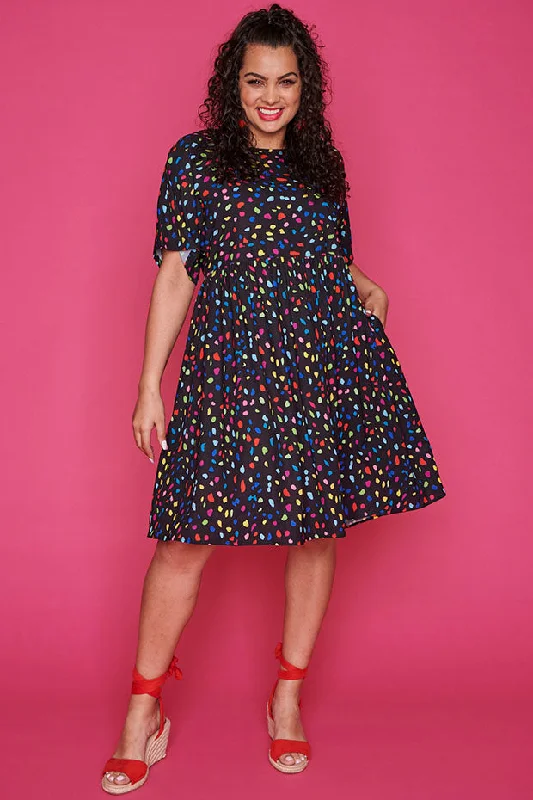 Allsorts Black Confetti Dress