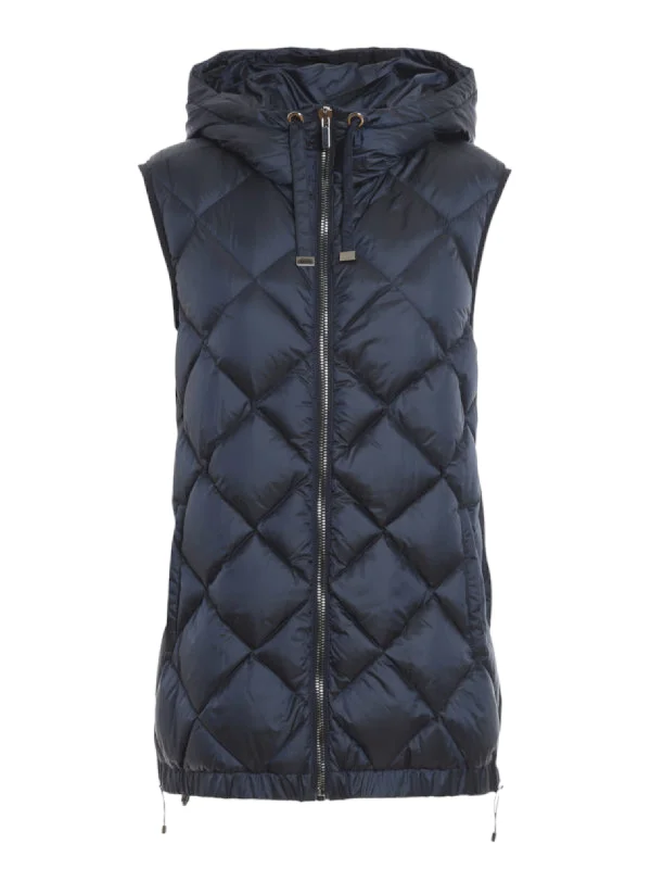 MAX MARA Women's 'The Cube' Tregil Gilet Blue Puffer Vest