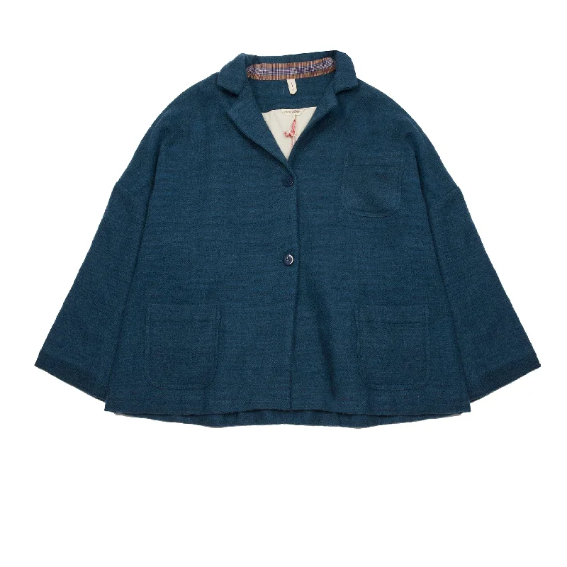 Runaway Bicycle Carl Short Wool Jacket in Lush Indigo