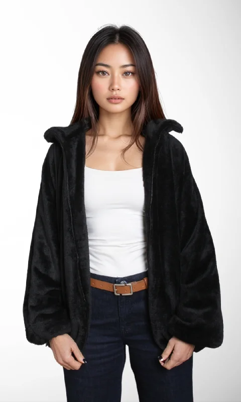 Women Velvet Jacket (Black)