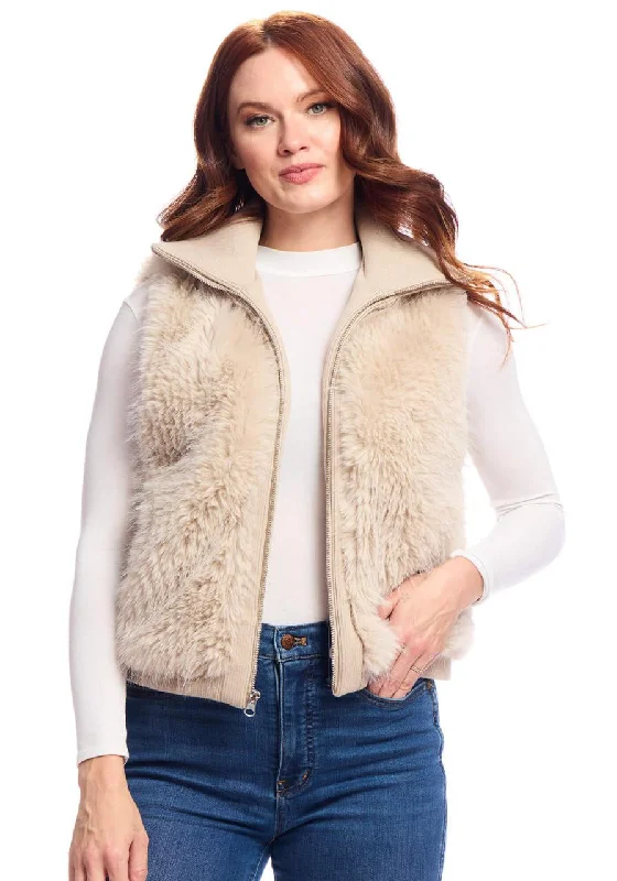 Champagne Fox Faux Fur Parkside Vest